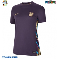 Camisa de Futebol Inglaterra Equipamento Secundário Mulheres Europeu 2024 Manga Curta